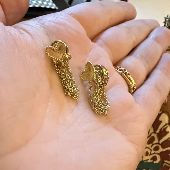 Luv AJ Heart Chain Earrings - Picture 3 of 3